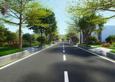 Internal road. Pedestrian